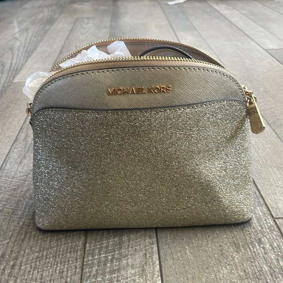 Michael Kors Gold Glitter Crossbody Bag - Picture 2 of 7